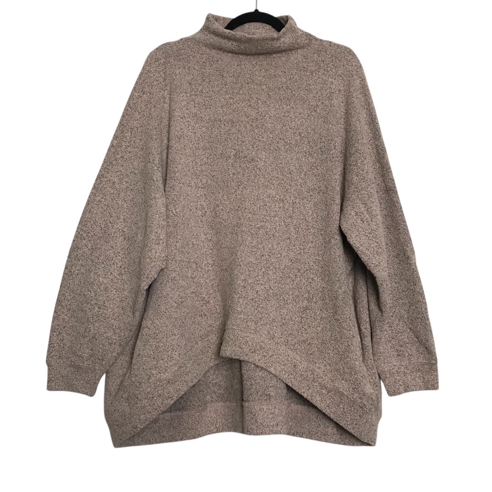 Free People Beach Pink Oversized Mock Neck Sweater Womens Size S Boho